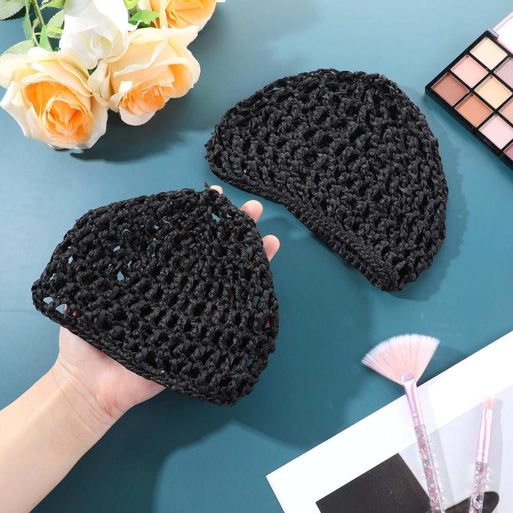 Gorro tejido de malla Piriuuo para cabello rizado, suave y cómodo.