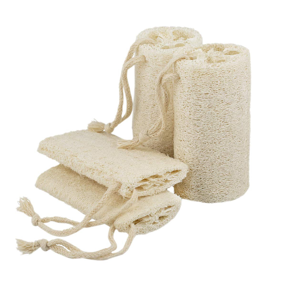 pisdoplop esponja exfoliante de lufa natural 5 pulgadas para cuerpo suave