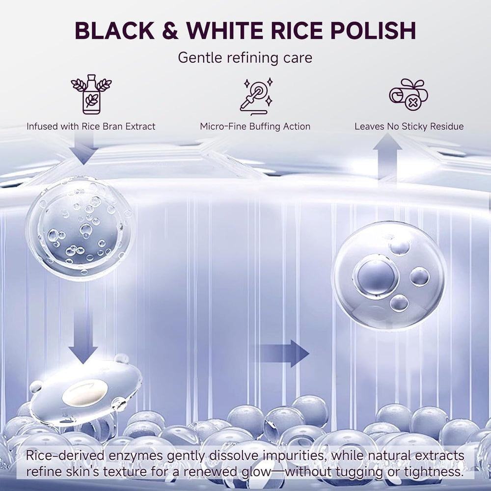 PIVETOS exfoliante de arroz, poros visiblemente refinados y apariencia clara