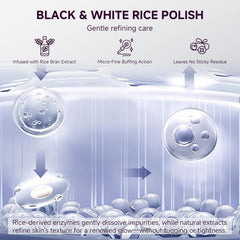 PIVETOS exfoliante de arroz, poros visiblemente refinados y apariencia clara