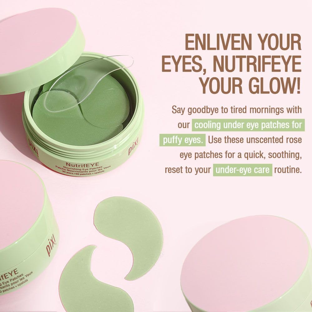 Pixi NutrifEYE parche ojeras aloe-vera para hidratación profunda.