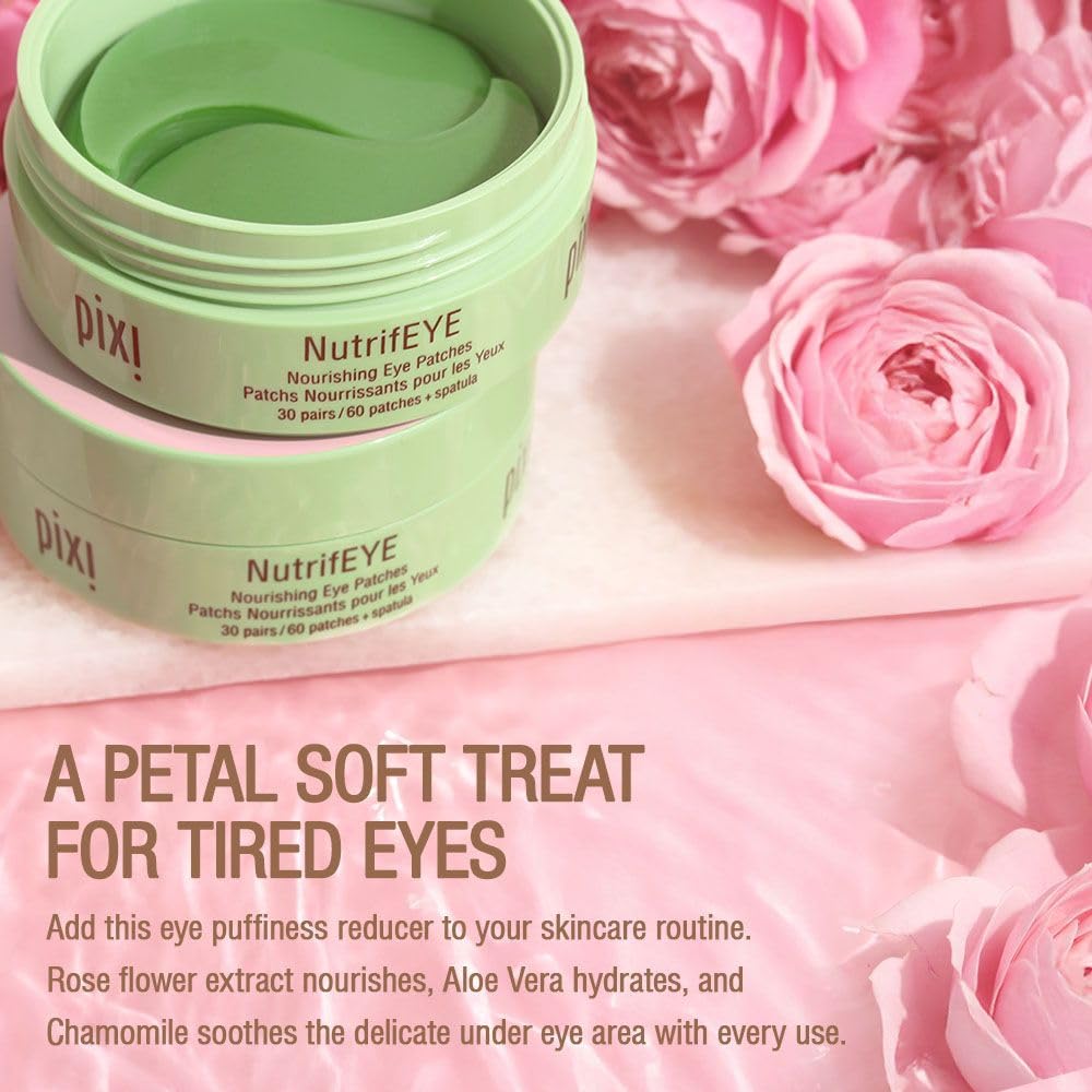 Pixi NutrifEYE parche ojeras hidratación diaria para piel sensible.