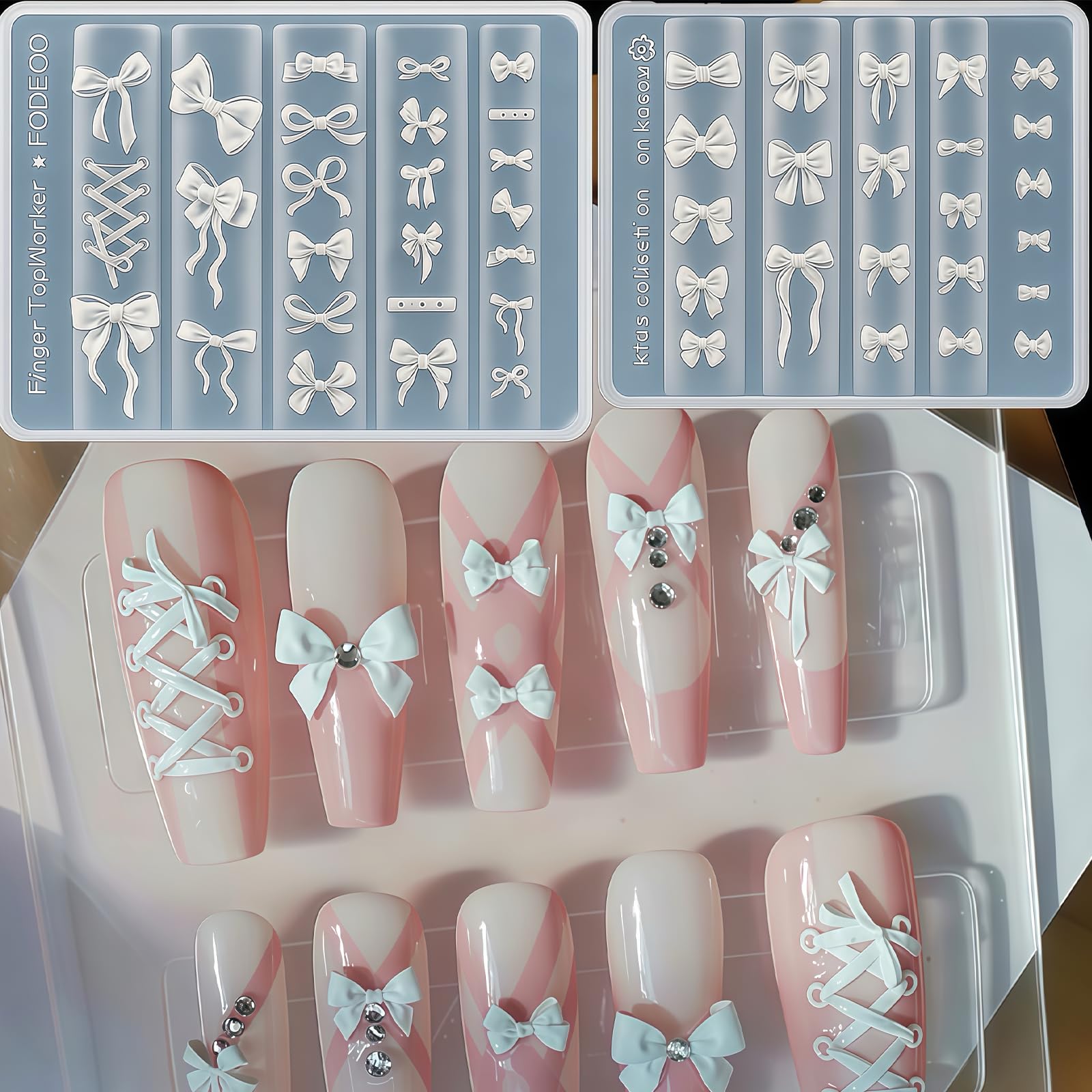 Pizadix Lazo Uñas, moldes de silicona para decoraciones con resina.