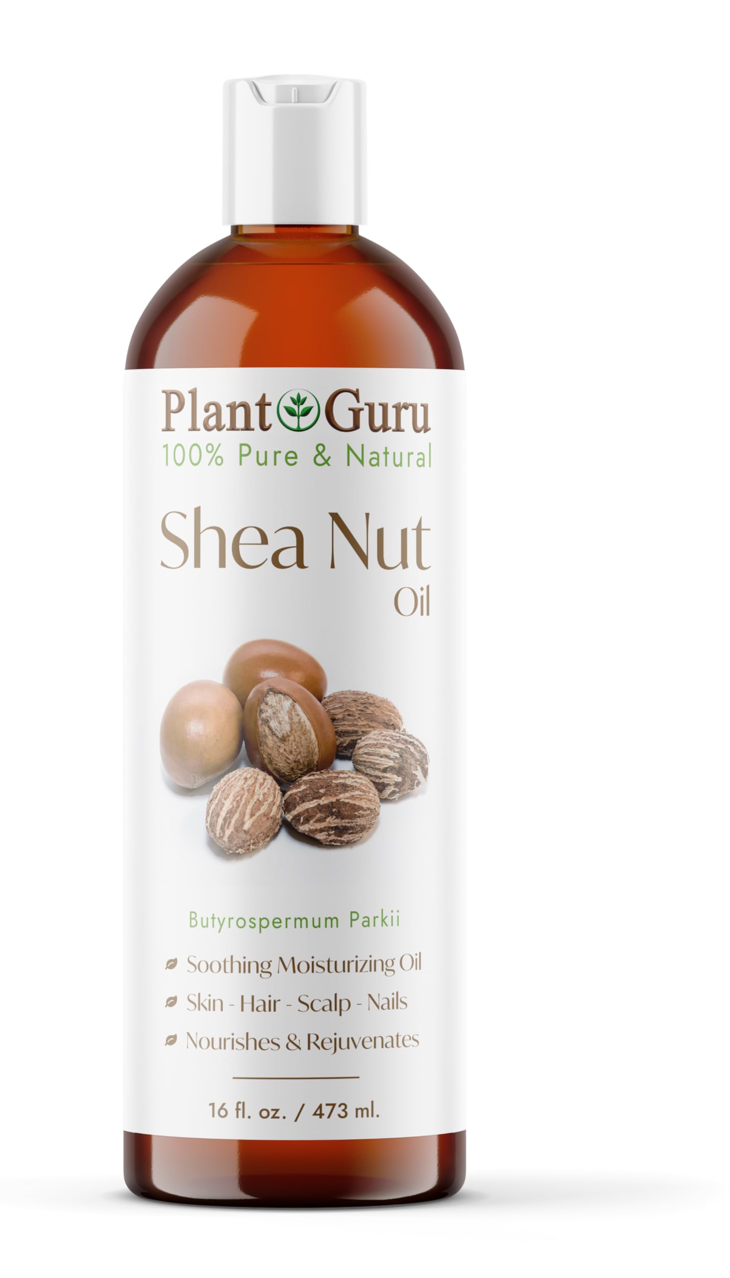 Plant Guru Aceite de Nuez de Karité en botella de 473 ml para hidratación profunda