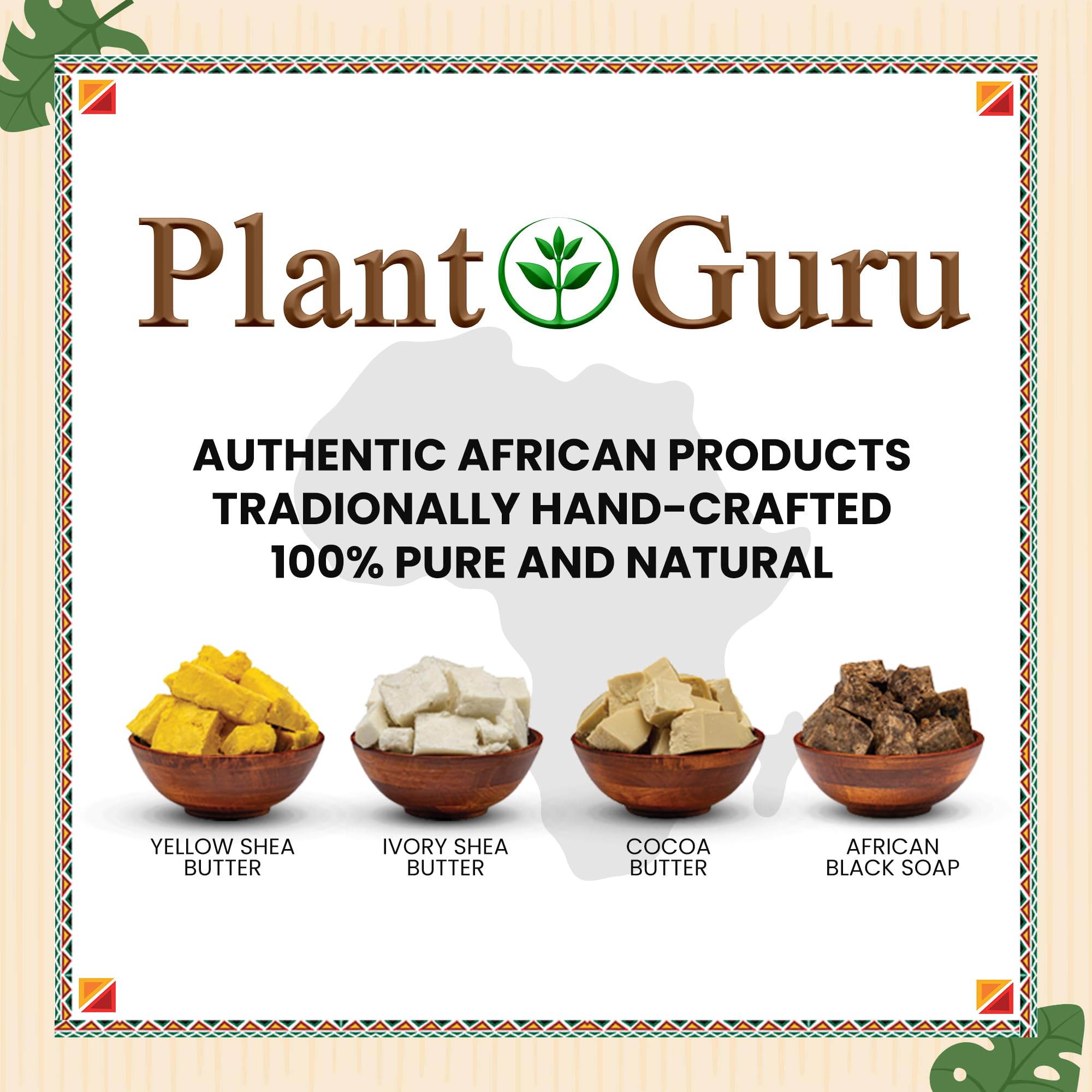 Plant Guru Jabón Negro Africano Textura cremosa, limpieza diaria para rostro y cuerpo.