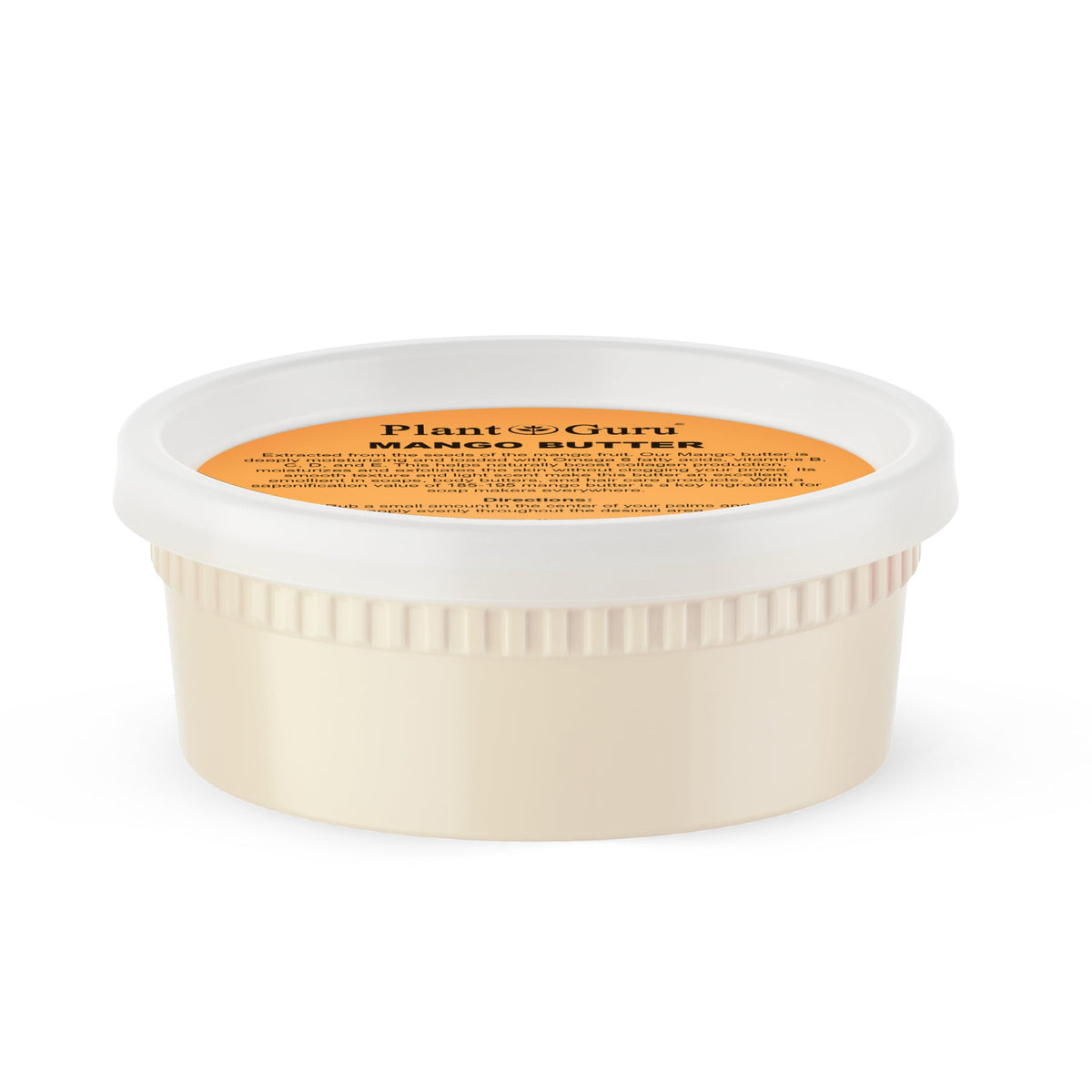 Plant Guru Manteca de Mango Cruda en frasco de 8 oz para piel suave