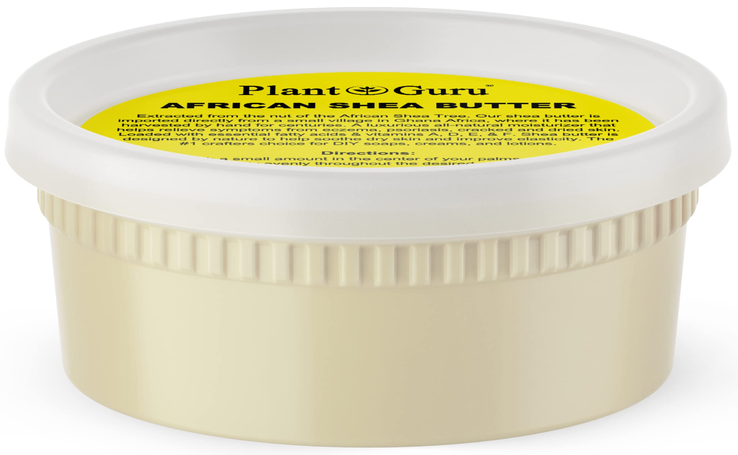 Plant Guru mantequilla de Karité africana 8 oz, hidratación para piel y cabello.