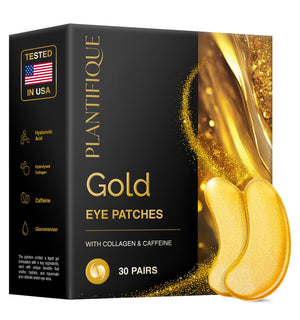 PLANTIFIQUE parches de ojos 24k oro, caja elegante para regalo.