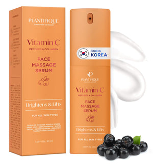 PLANTIFIQUE serum coreano de vitamina C en botella, hidratación profunda y tono uniforme.