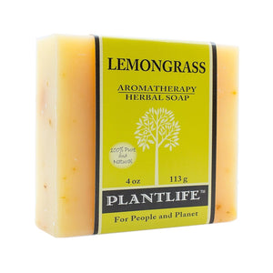 Jabón Plantlife citronela en barra con aroma fresco.
