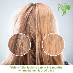 Plantur 39 Fitocafeína Champú para cabello fino con mayor volumen visible.