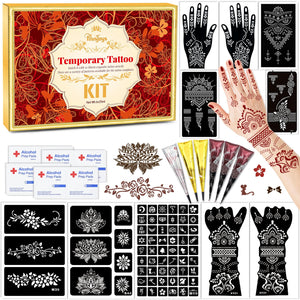 PllusJoys plantillas tatuaje temporal de 10 hojas para diseños detallados.