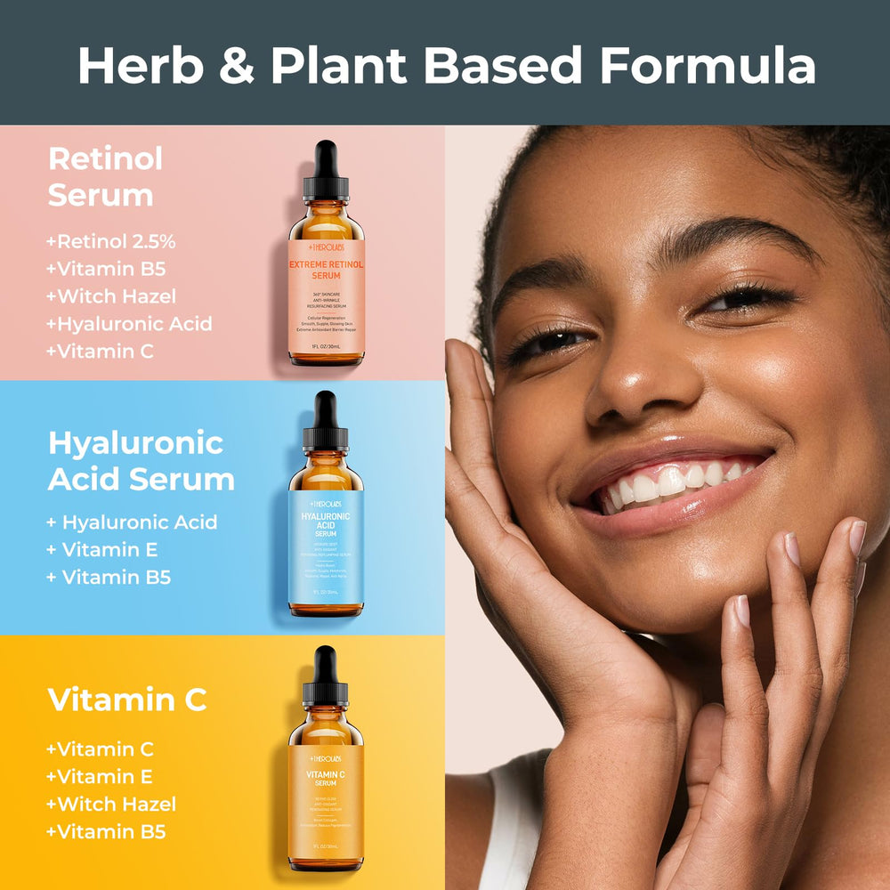 +1HEROLABS Retinol suero frasco: mejora textura y firmeza perceptible