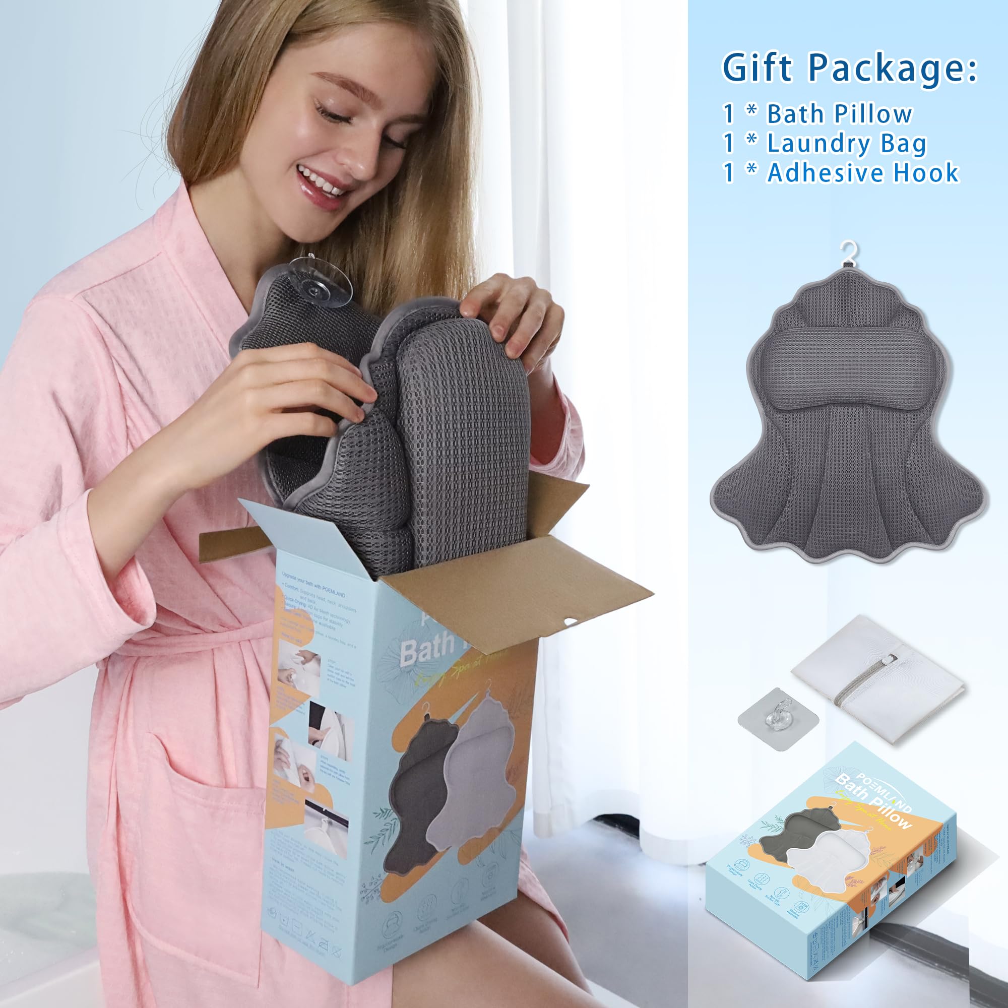 Empaque regalo Poemland para cojin baño, ideal para sorprender.
