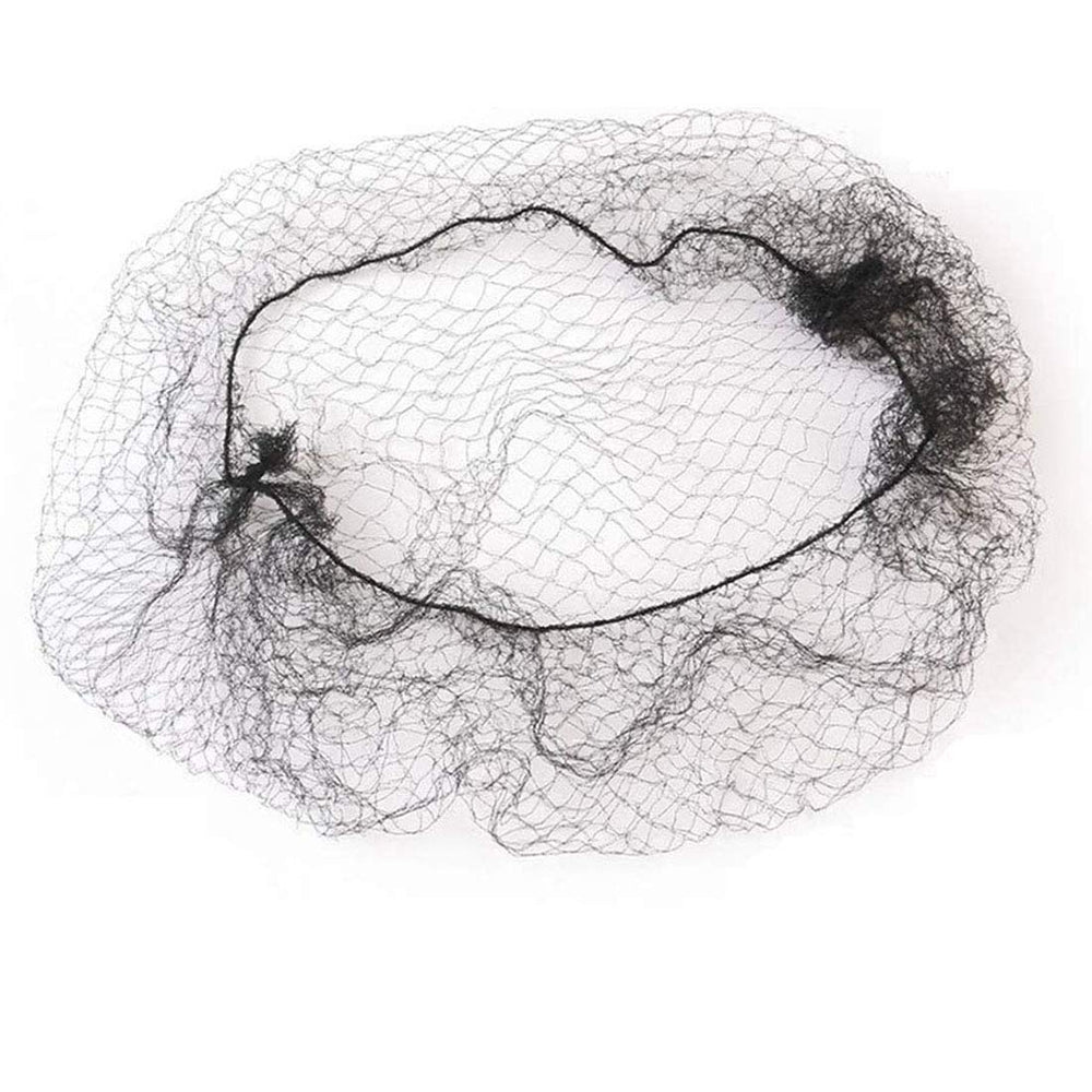 Polly Online red de malla elástica con borde negro, sujeción segura para moños.