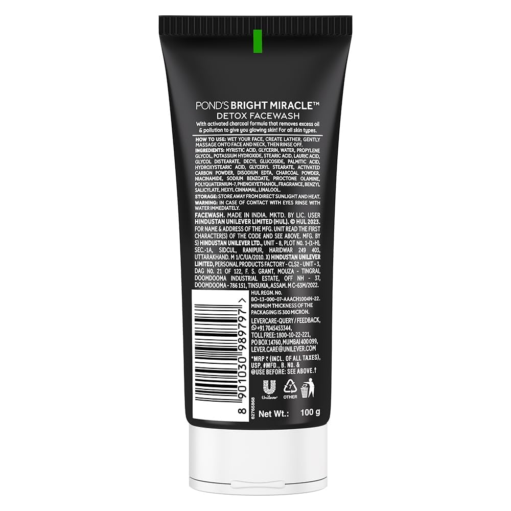 POND'S Brillo Milagroso con Carbón Activado, espuma suave para purificar poros