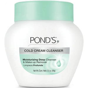 Pond's Cold Cream Cleanser en tarro desmaquilla y humecta la piel.