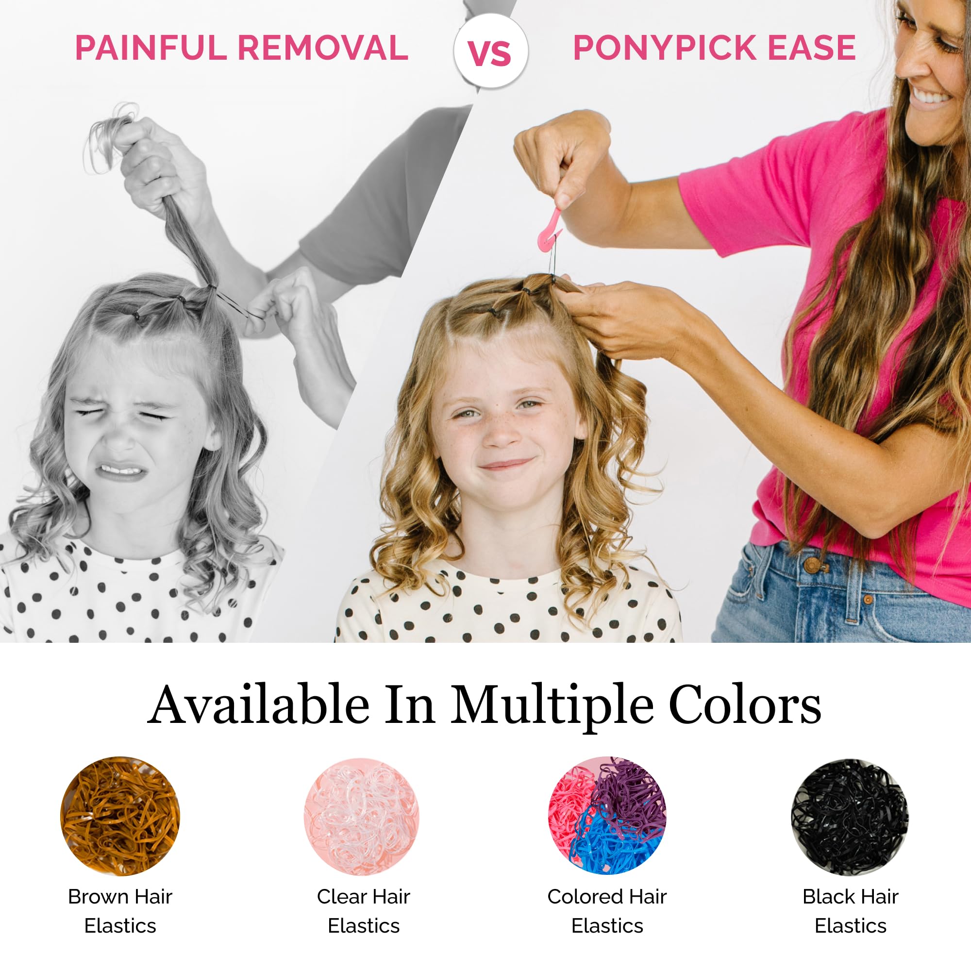 Pony Pick remoción suave de bandas sin dolor, ideal para niños