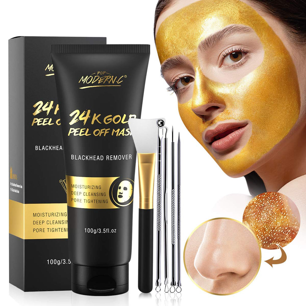 POP MODERN.C máscara oro 24K despegable para poros limpios y radiantes