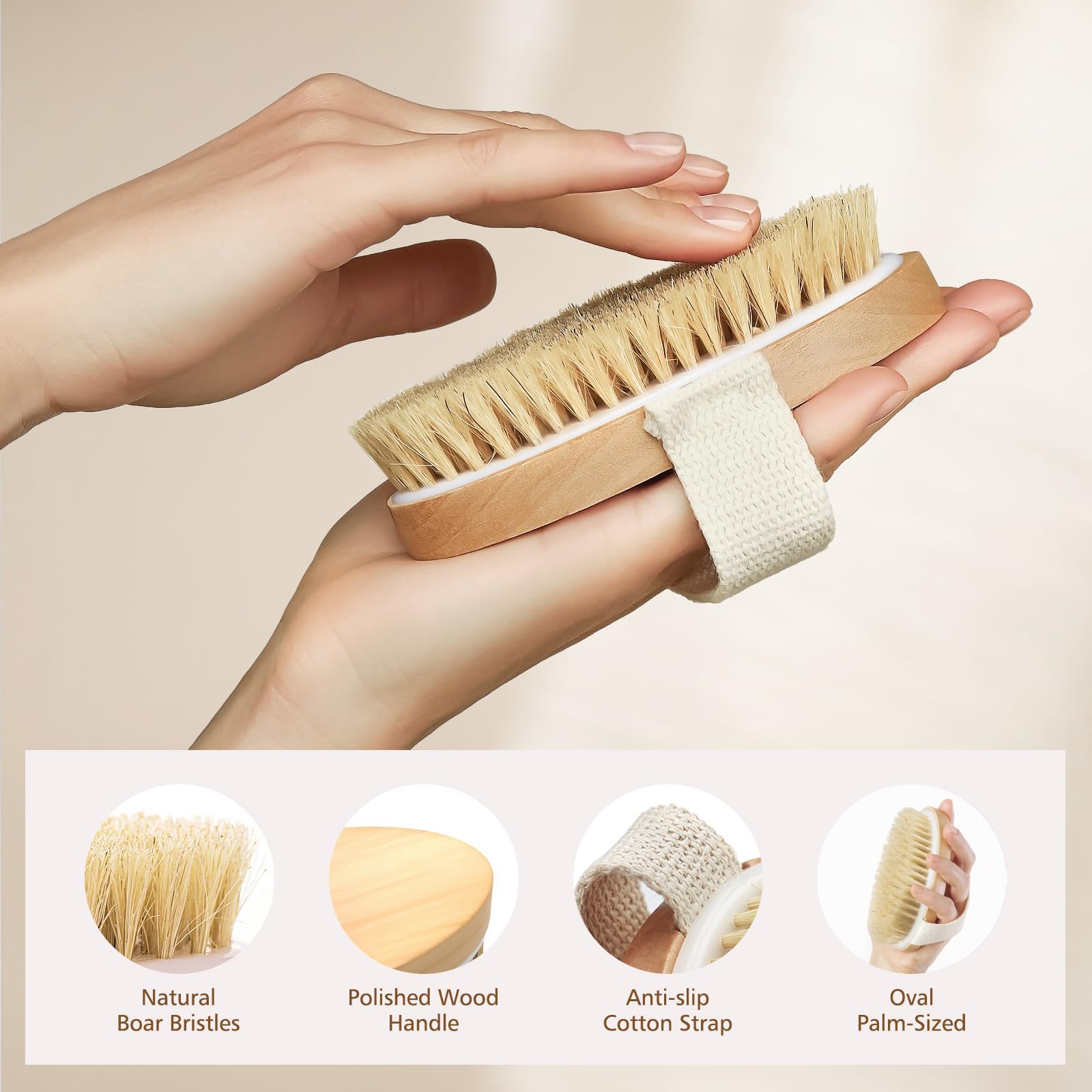 POPCHOSE agarre ergonómico para cepillado cómodo durante la ducha