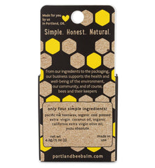 Portland Bee Balm bálsamo labial Yuzu textura suave para labios secos.