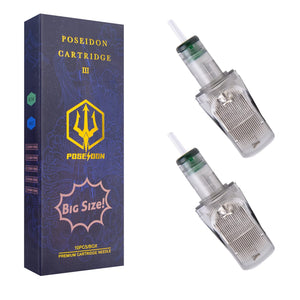 Poseidon agujas cartucho 0,35mm big size curva magnum para trazos amplios.