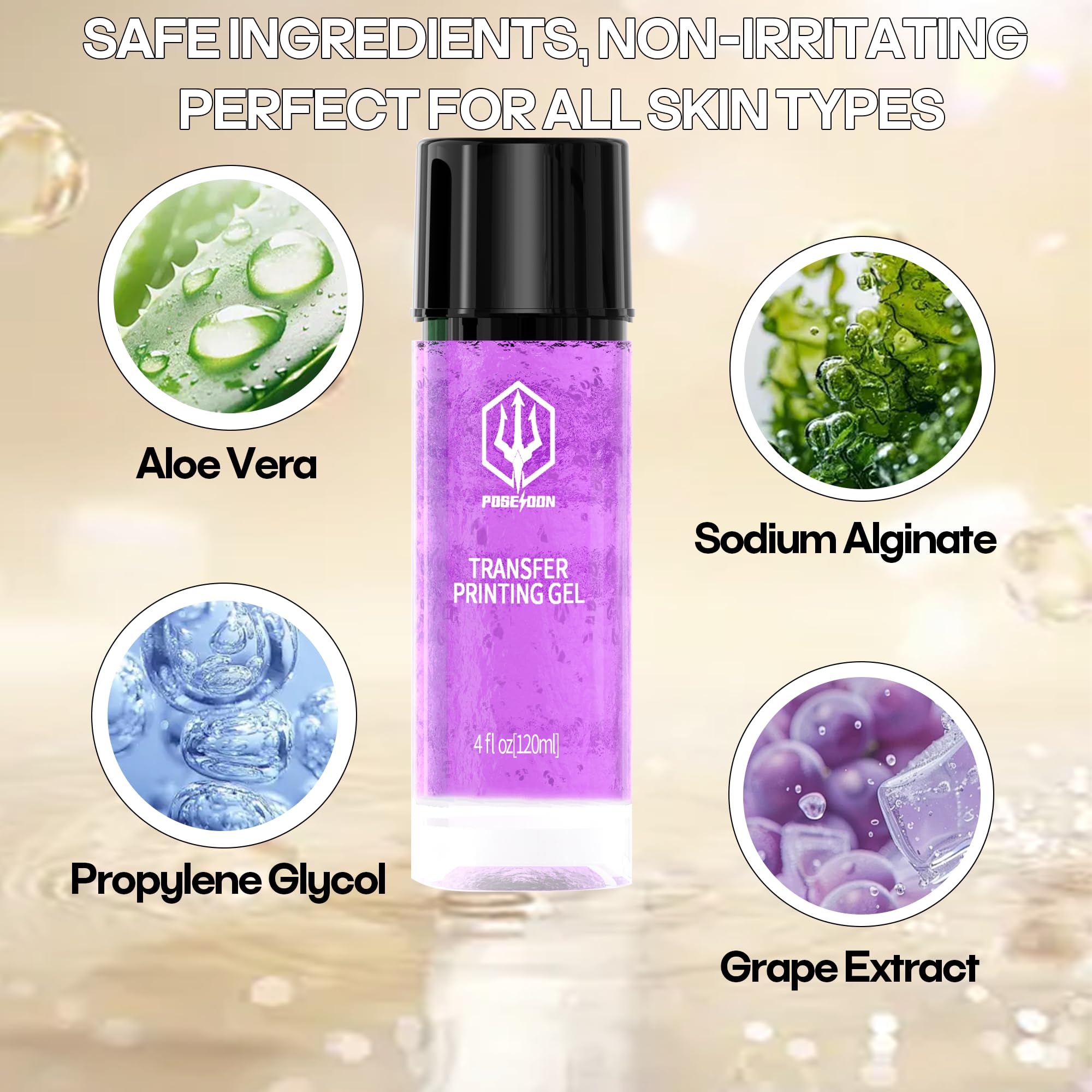 POSEIDON Tattoo Stencil Transfer Gel tiene aroma a uva para una experiencia agradable.