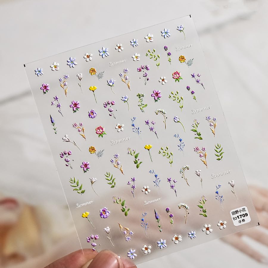 PowPOP estampa plantas 5D, diseño floral versátil para cualquier color de esmalte.