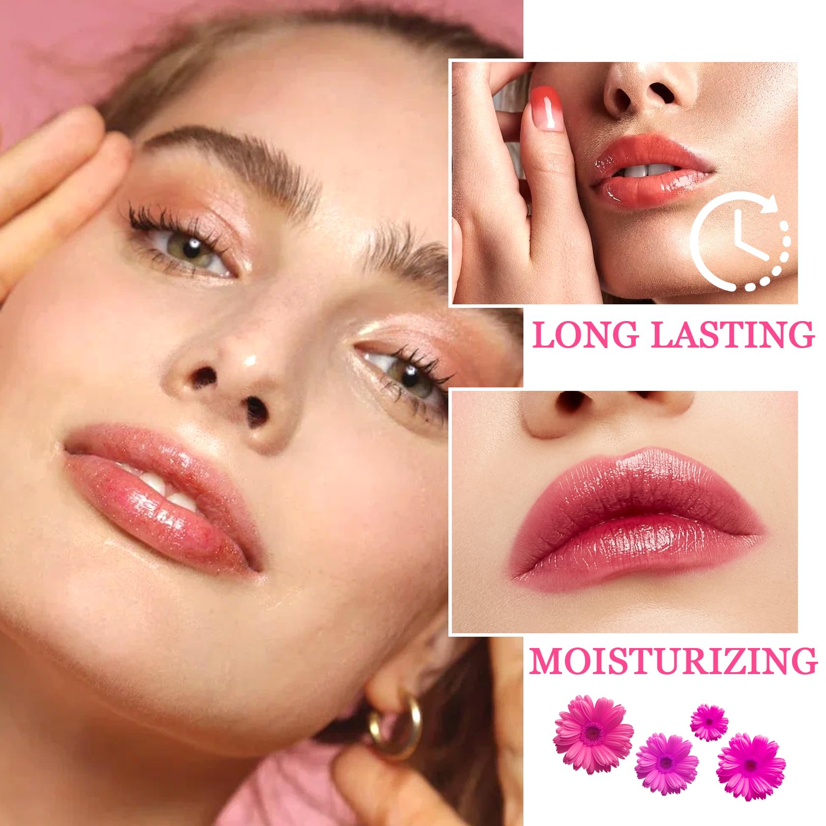 PPPanYiDi labial jelly flor cristal realza cualquier look con detalle floral.