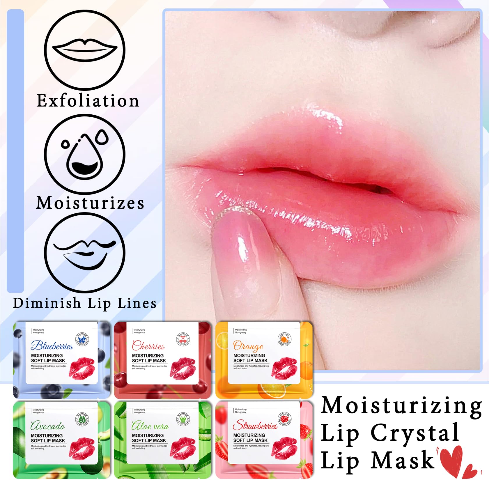 PPPanYiDi mascarilla labial para hidratación rápida en labios secos