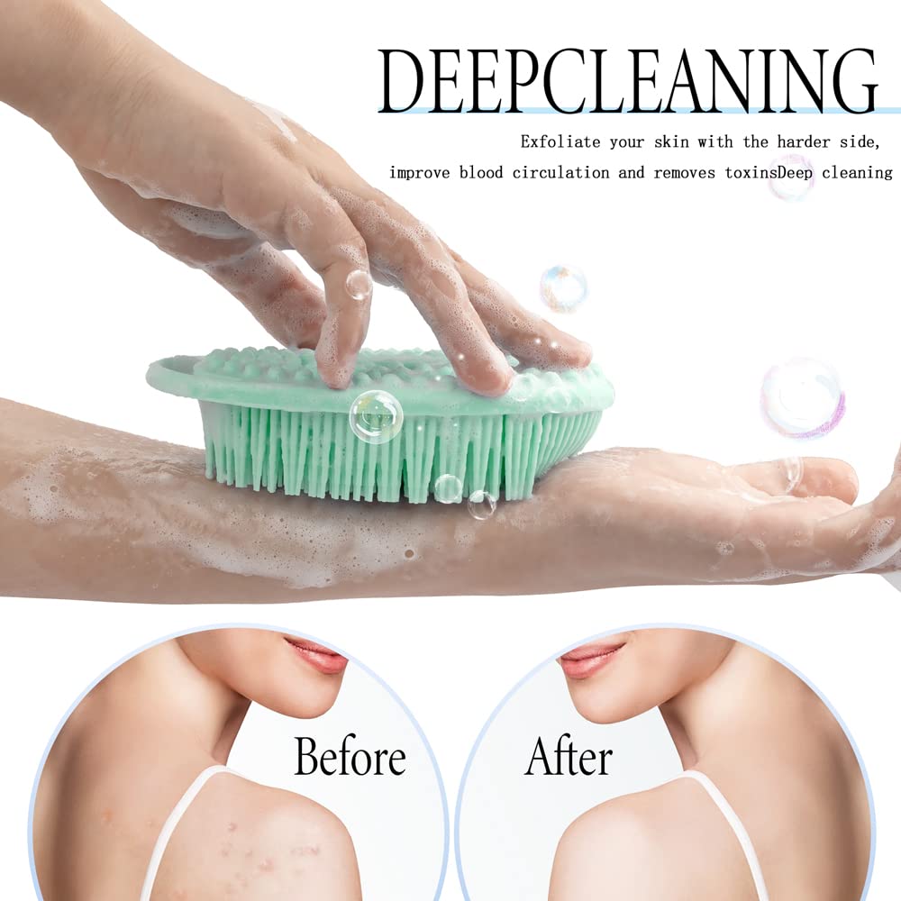 PQRUU dos caras para exfoliación y masaje ligero.