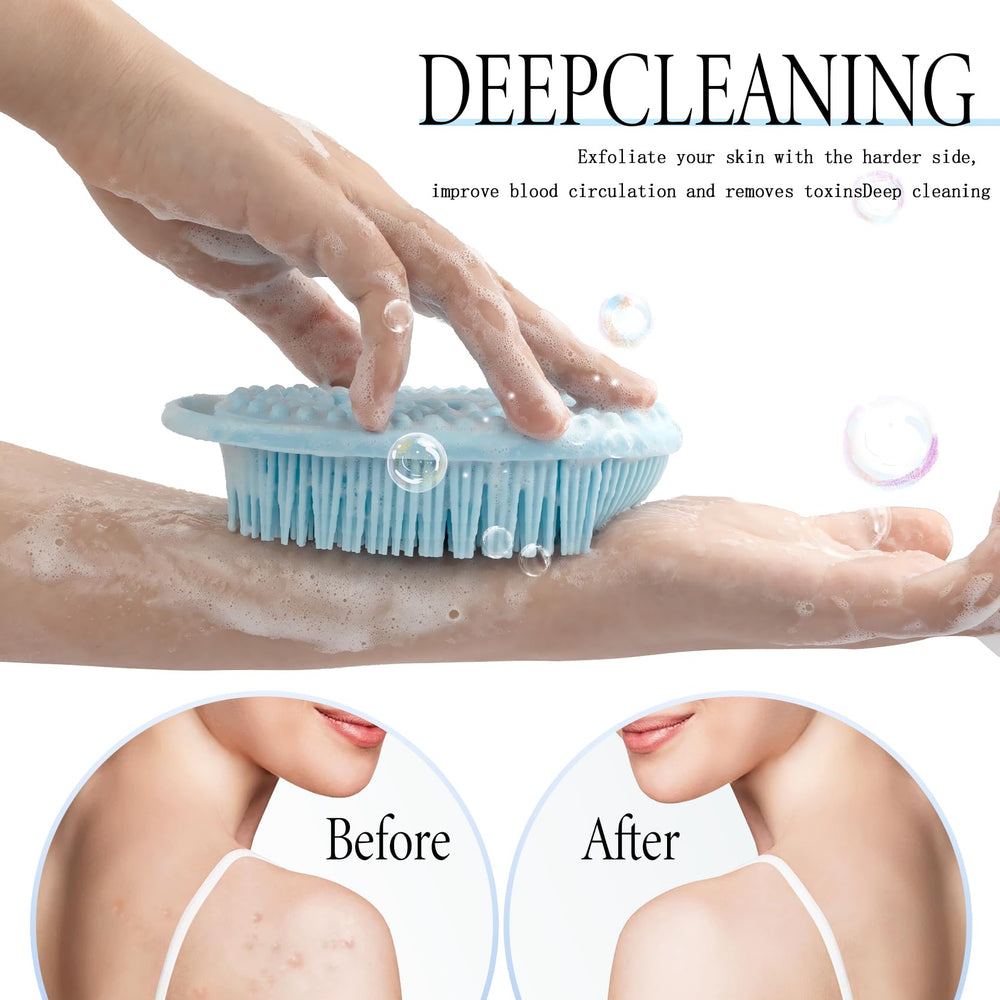 PQRUU cepillo ducha silicona, higiene rápida y secado fácil