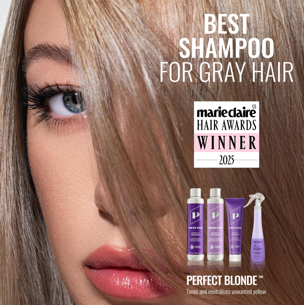 Pravana acondicionador tonificante morado para rubios: aplicación cremosa para cabello suave.