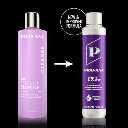 Pravana Champú Tonalizante Púrpura para Rubio, envase 100% reciclado, opción sostenible.