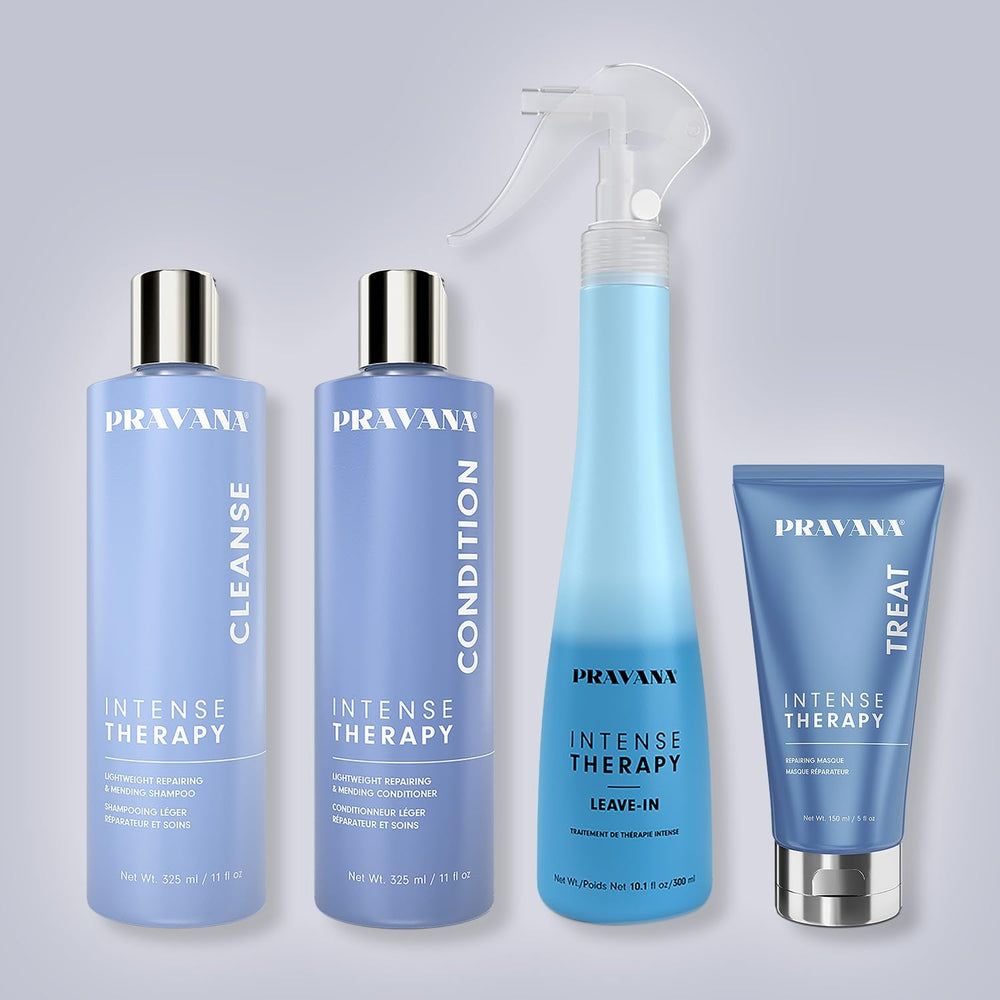 PRAVANA Intense Therapy Masque aporta brillo y vitalidad al cabello dañado.