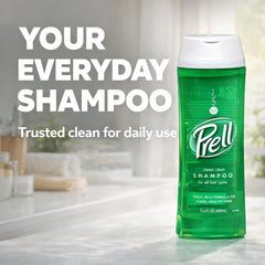 Prell Original Green Champú: etiqueta clara para identificación del producto.