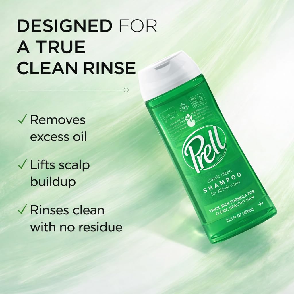 Prell Original Green Shampoo espuma cremosa para lavado suave