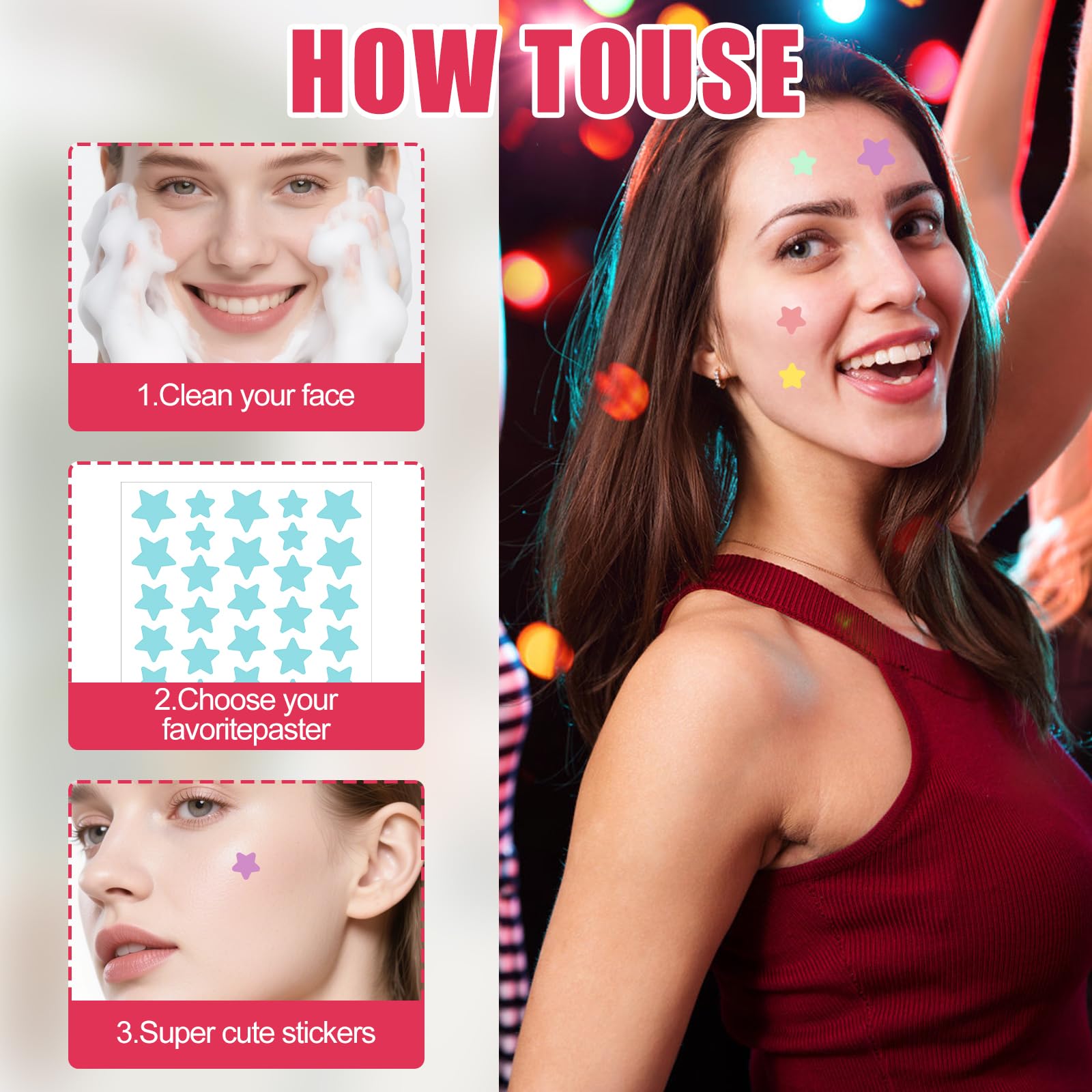 Diseño de estrella Pretwad facilita uso previo al maquillaje y absorbe imperfecciones