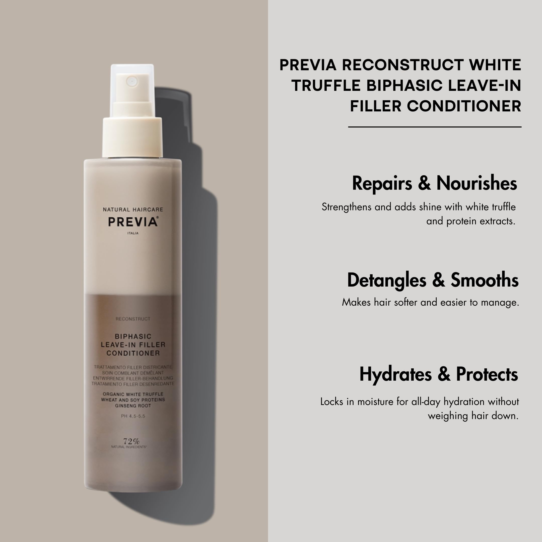 PREVIA textura-sedosa: cabello suave y fácil de peinar