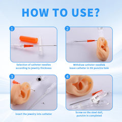 Prgislew Catheter Piercing diseño hueco y afilado para precisión.