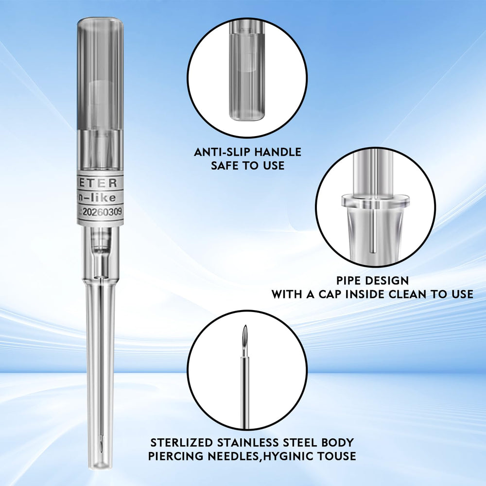 Prgislew Catheter Piercing con empaque sellado individual para higiene y conveniencia.