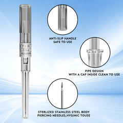 Prgislew Catheter Piercing con empaque sellado individual para higiene y conveniencia.