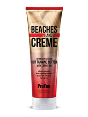 Beaches & Creme Butter en botella para una experiencia de bronceado con calor.