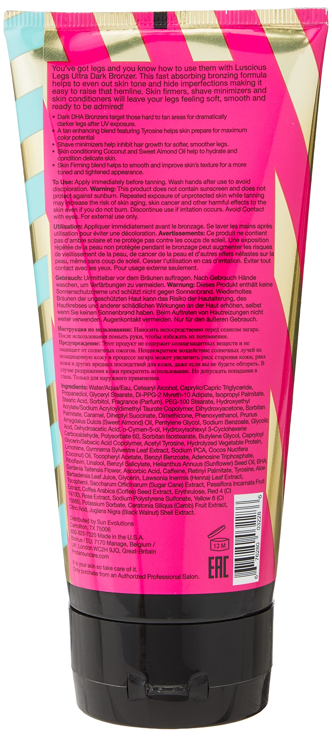 Pro Tan Luscious Legs: aplicación rápida para piel suave lista para broncearse.