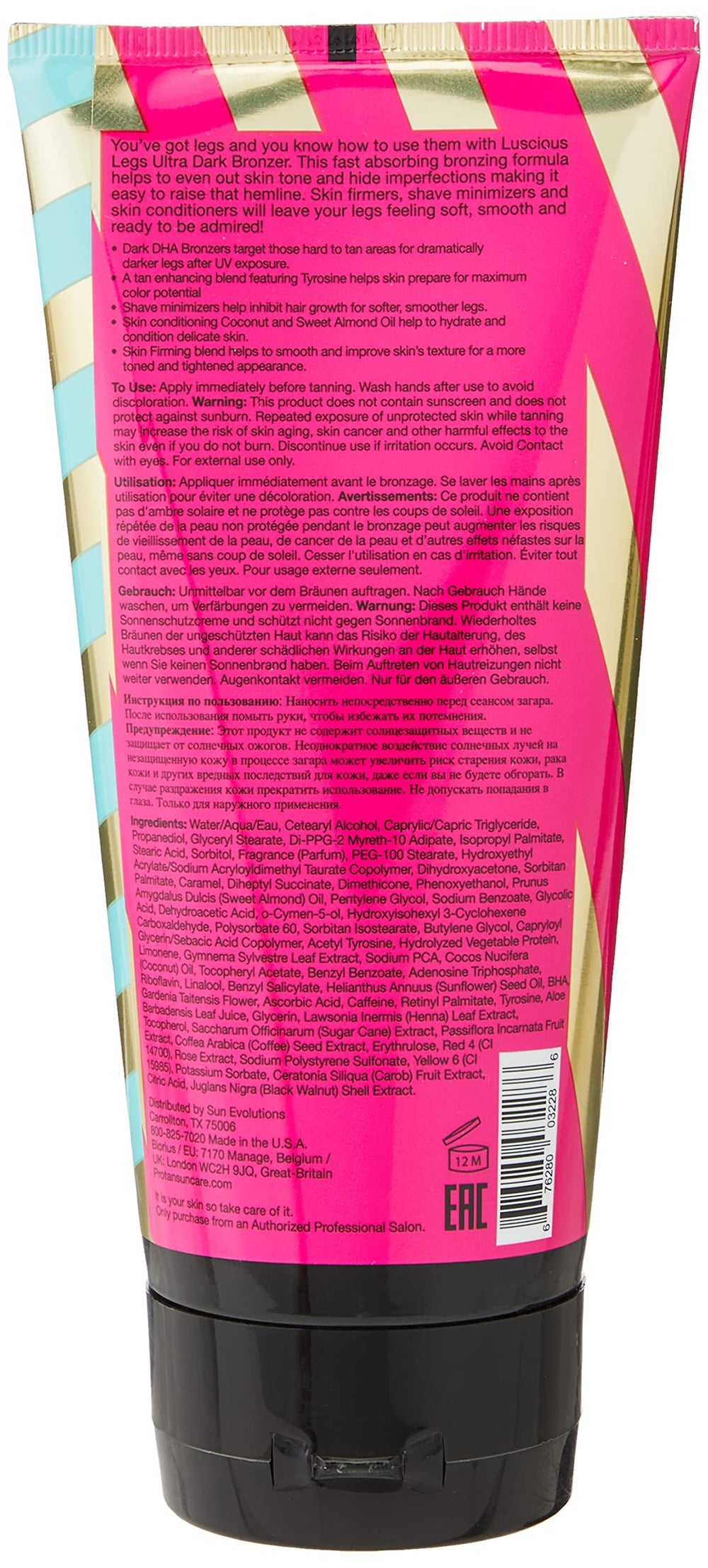 Pro Tan Luscious Legs: aplicación rápida para piel suave lista para broncearse.