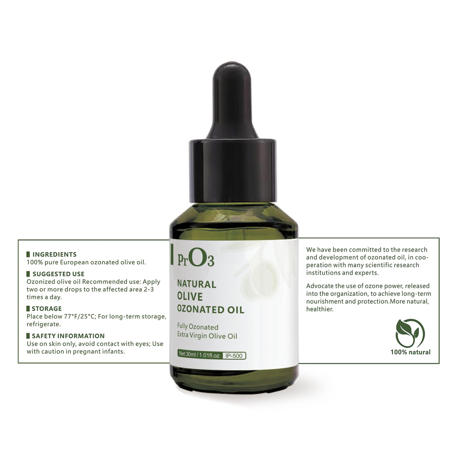 PrO3 Aceite de Oliva Ozono, ingredientes de Europa del Norte
