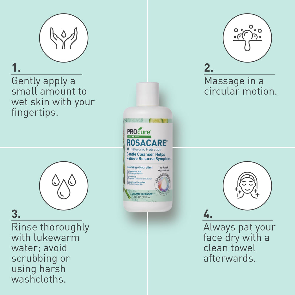 PROcure Rosacare extracto de pepino: enfriamiento calmante para piel irritada y hinchada.