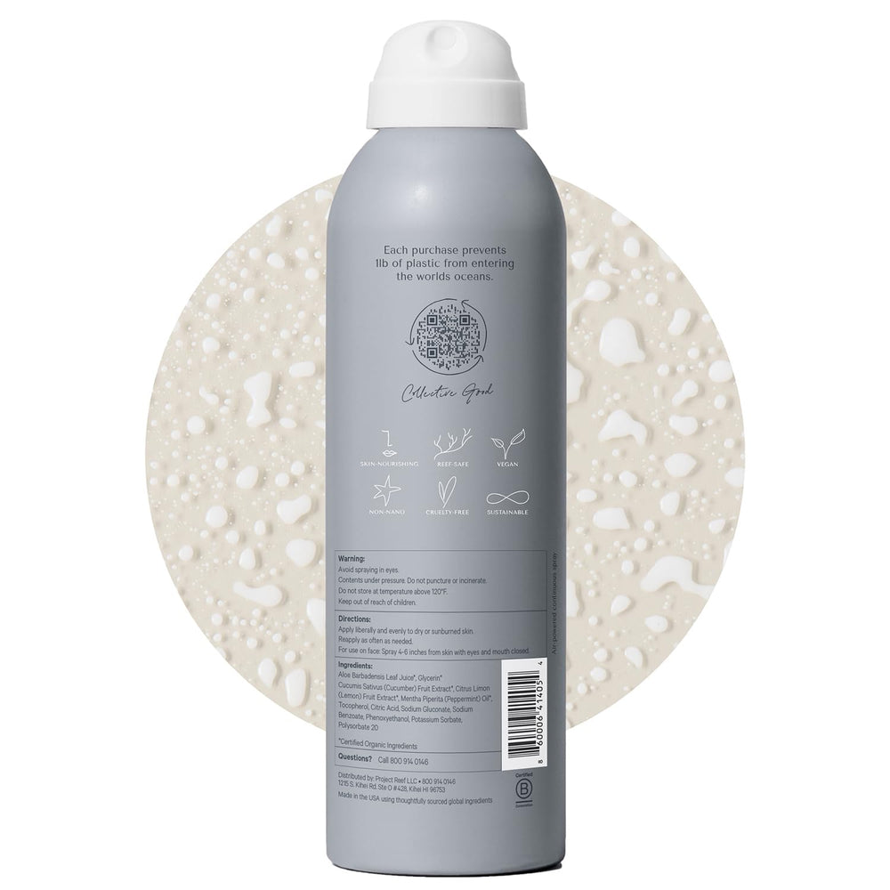 Project Reef aloe-menta: aplicación suave para enfriar la piel tras el sol