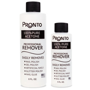 Pronto acetona 100% gel remover quita esmalte y brillos de uñas
