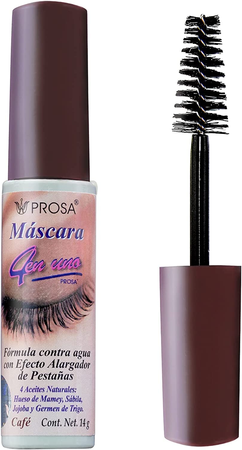 Prosa Mascara café duración prolongada con fijación suave.